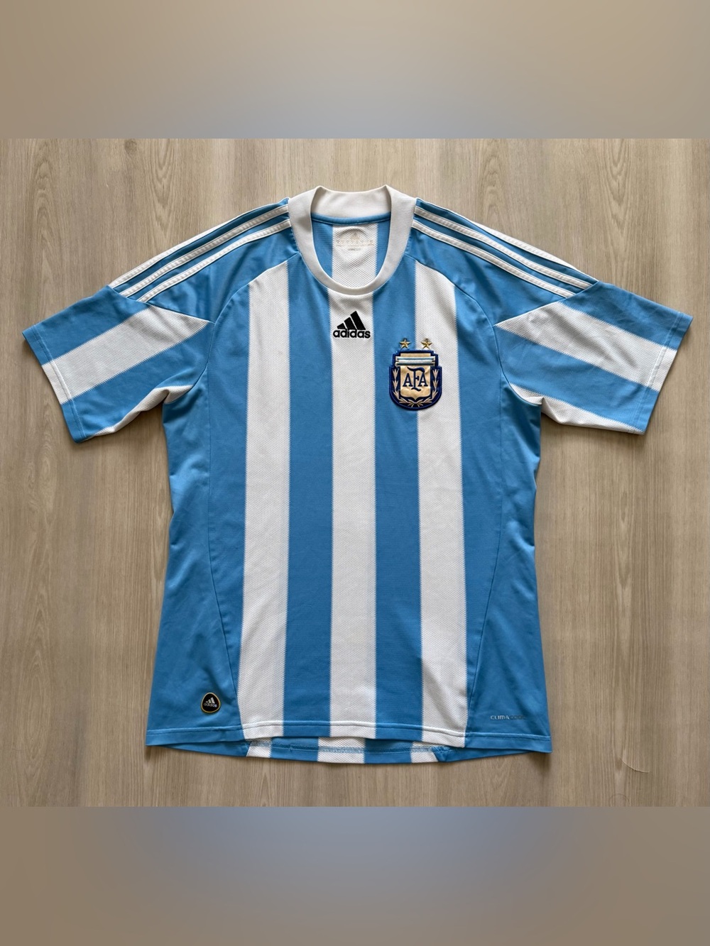 Adidas Argentina 2009 2010 Home Football Shirt Soccer Jersey Sz L